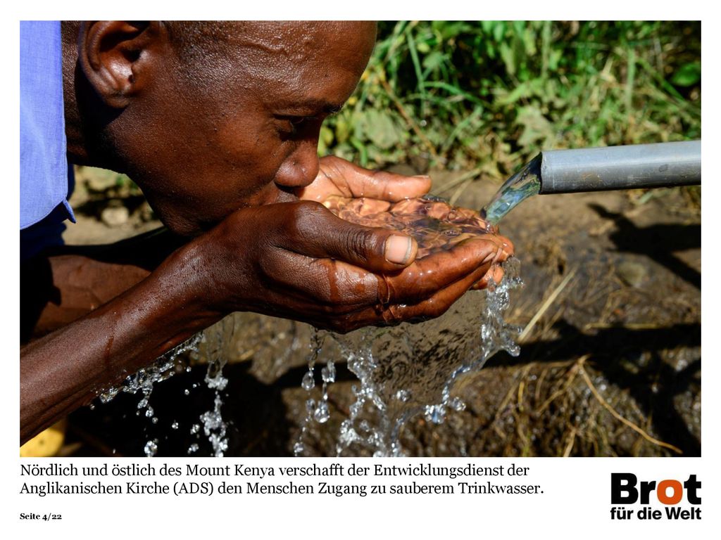 Nördlich und östlich des Mount Kenya verschafft der Entwicklungsdienst der Anglikanischen Kirche (ADS) den Menschen Zugang zu sauberem Trinkwasser.