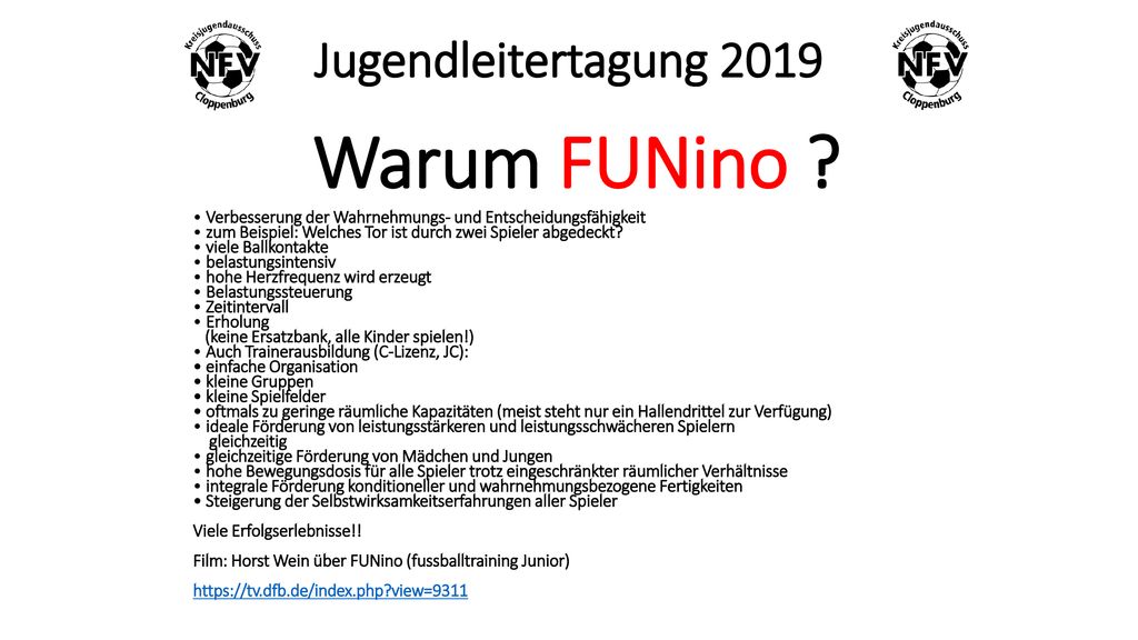 Warum FUNino Jugendleitertagung 2019