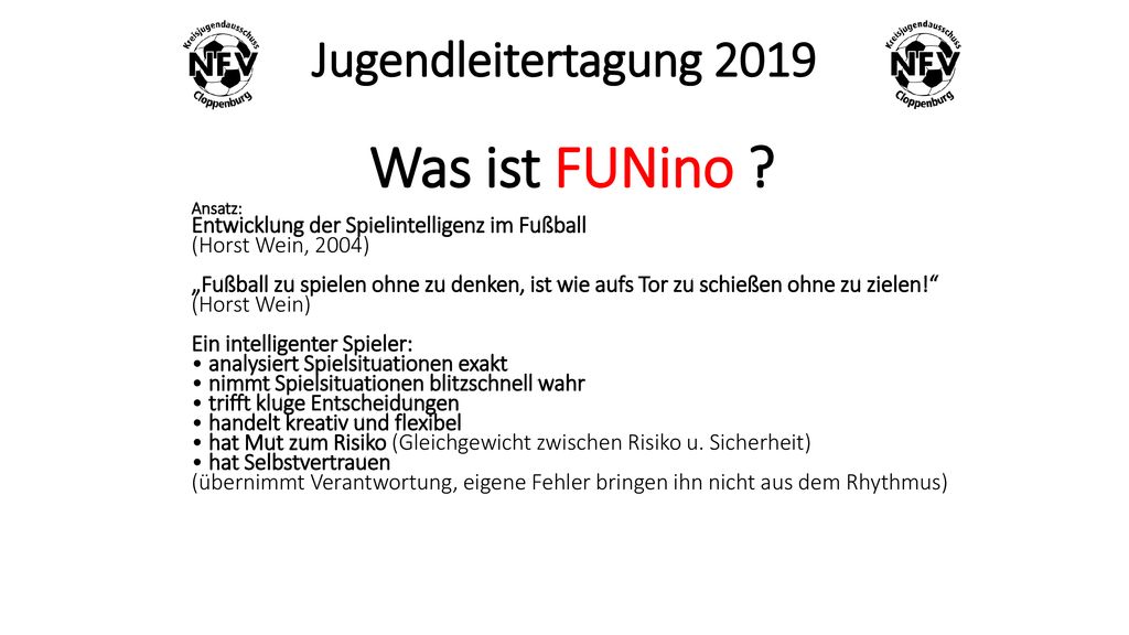 Was ist FUNino Jugendleitertagung 2019