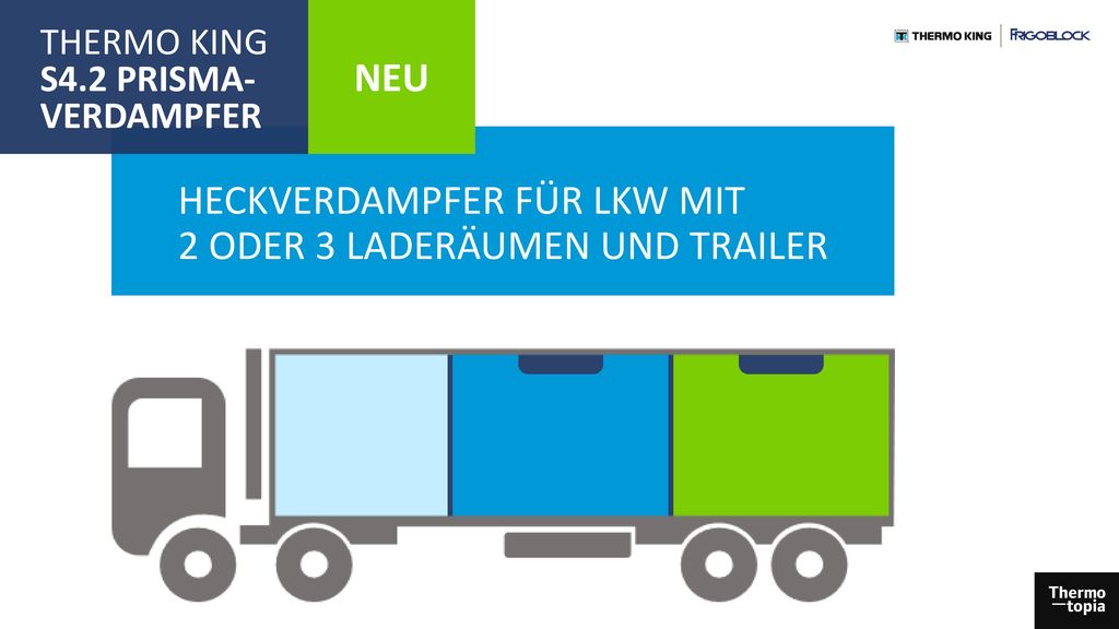 HECKVERDAMPFER FÜR LKW MIT 2 ODER 3 LADERÄUMEN UND TRAILER