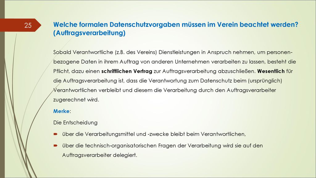 Welche formalen Datenschutzvorgaben müssen im Verein beachtet werden