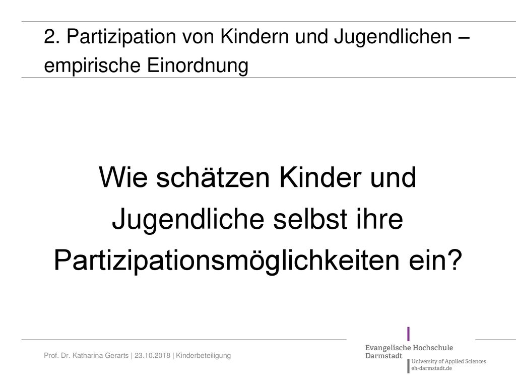 2. Partizipation von Kindern und Jugendlichen – empirische Einordnung