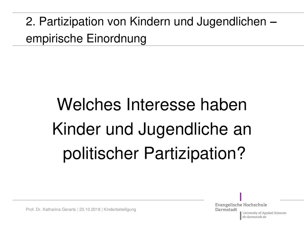 2. Partizipation von Kindern und Jugendlichen – empirische Einordnung