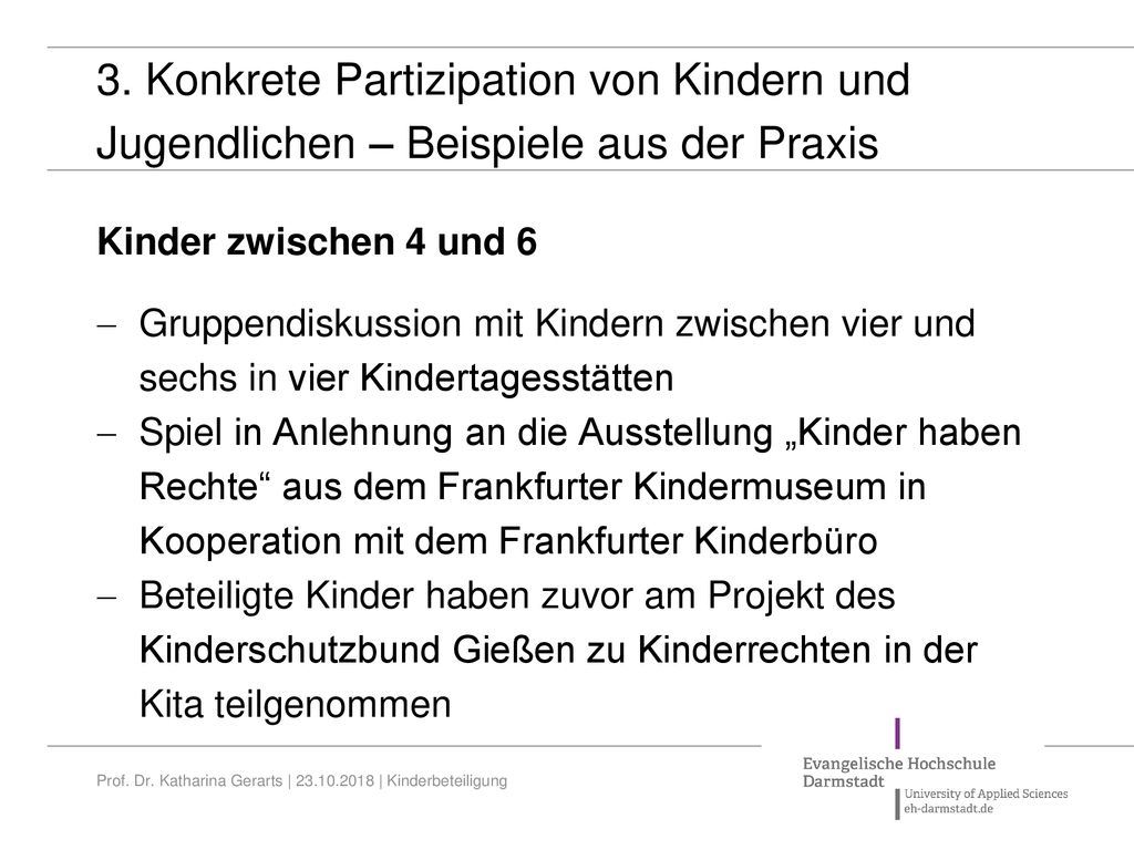 3. Konkrete Partizipation von Kindern und Jugendlichen – Beispiele aus der Praxis