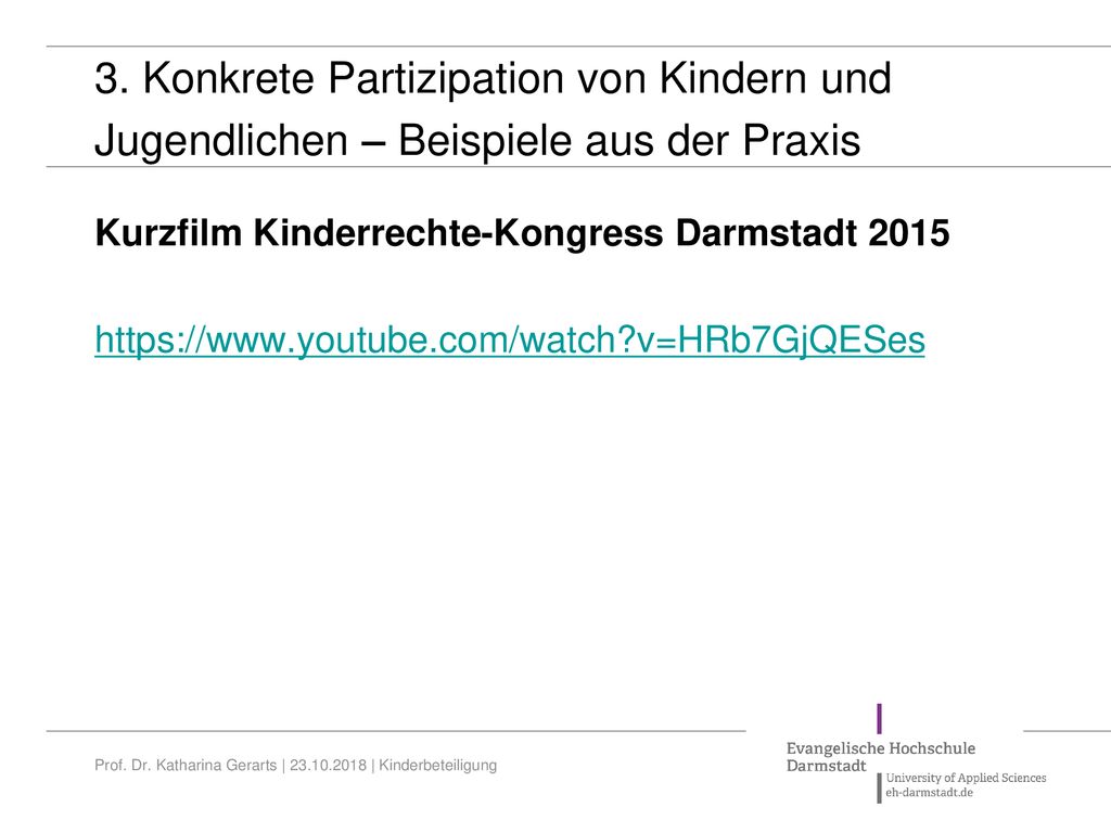 3. Konkrete Partizipation von Kindern und Jugendlichen – Beispiele aus der Praxis