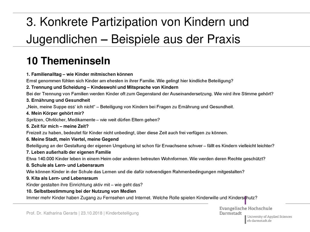 3. Konkrete Partizipation von Kindern und Jugendlichen – Beispiele aus der Praxis