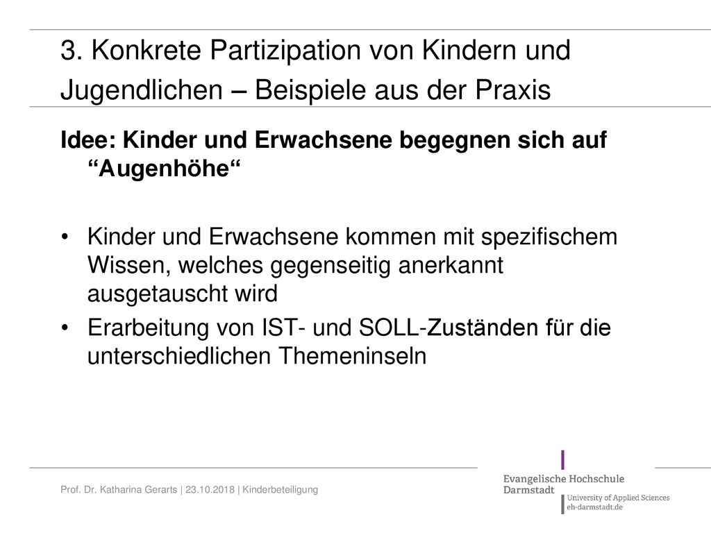 3. Konkrete Partizipation von Kindern und Jugendlichen – Beispiele aus der Praxis