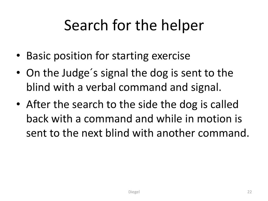 Search for the helper Basic position for starting exercise