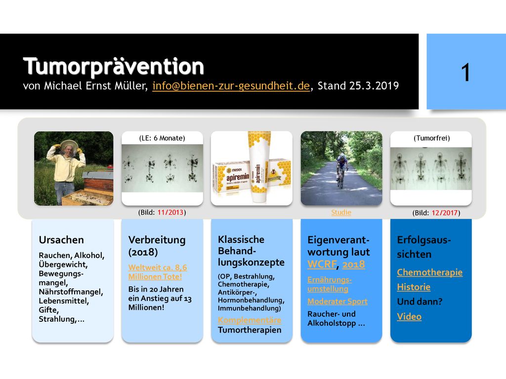 Tumorprävention von Michael Ernst Müller, Stand (LE: 6 Monate)