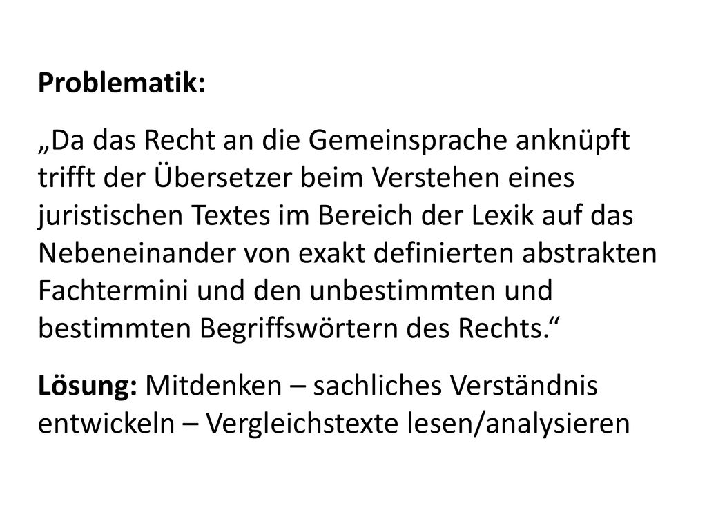Problematik: