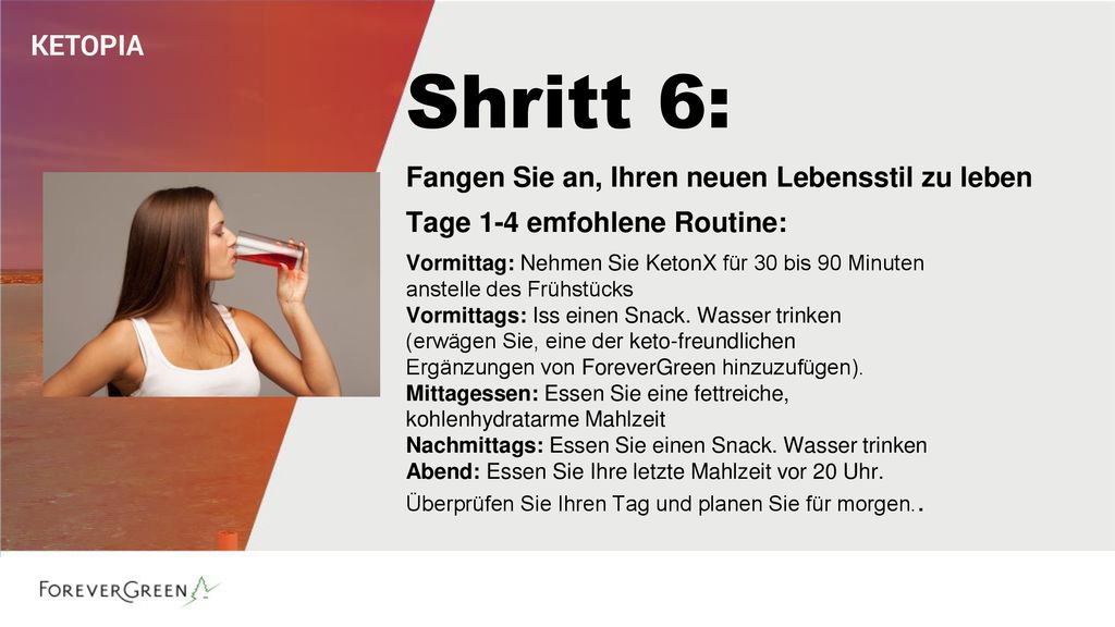 Shritt 6: KETOPIA Fangen Sie an, Ihren neuen Lebensstil zu leben
