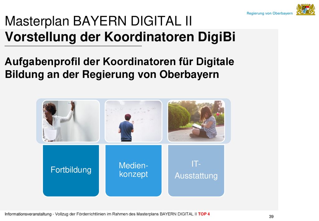 Masterplan BAYERN DIGITAL II Vorstellung der Koordinatoren DigiBi