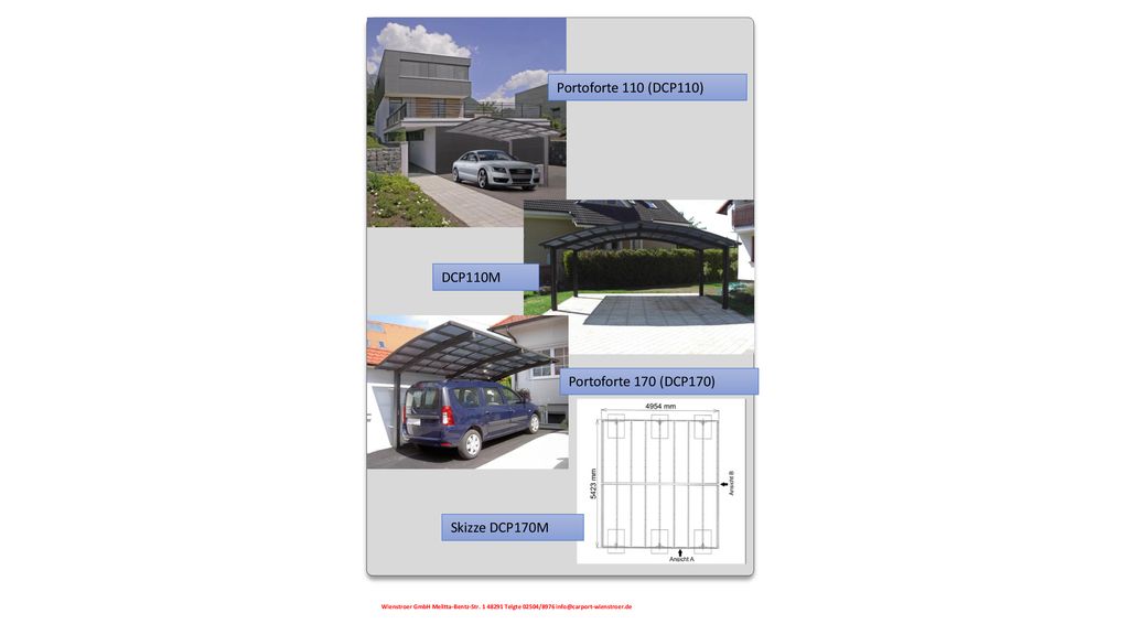 Portoforte 110 (DCP110) DCP110M Portoforte 170 (DCP170) Skizze DCP170M