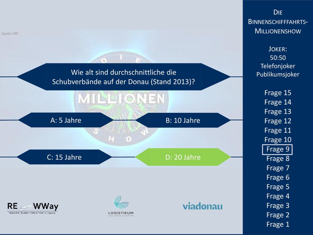 Wie alt sind durchschnittliche die Schubverbände auf der Donau (Stand 2013)