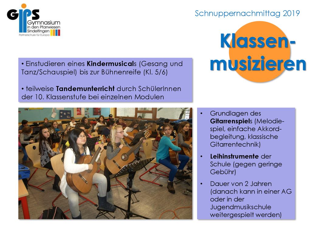 Klassen- musizieren. Einstudieren eines Kindermusicals (Gesang und Tanz/Schauspiel) bis zur Bühnenreife (Kl. 5/6)
