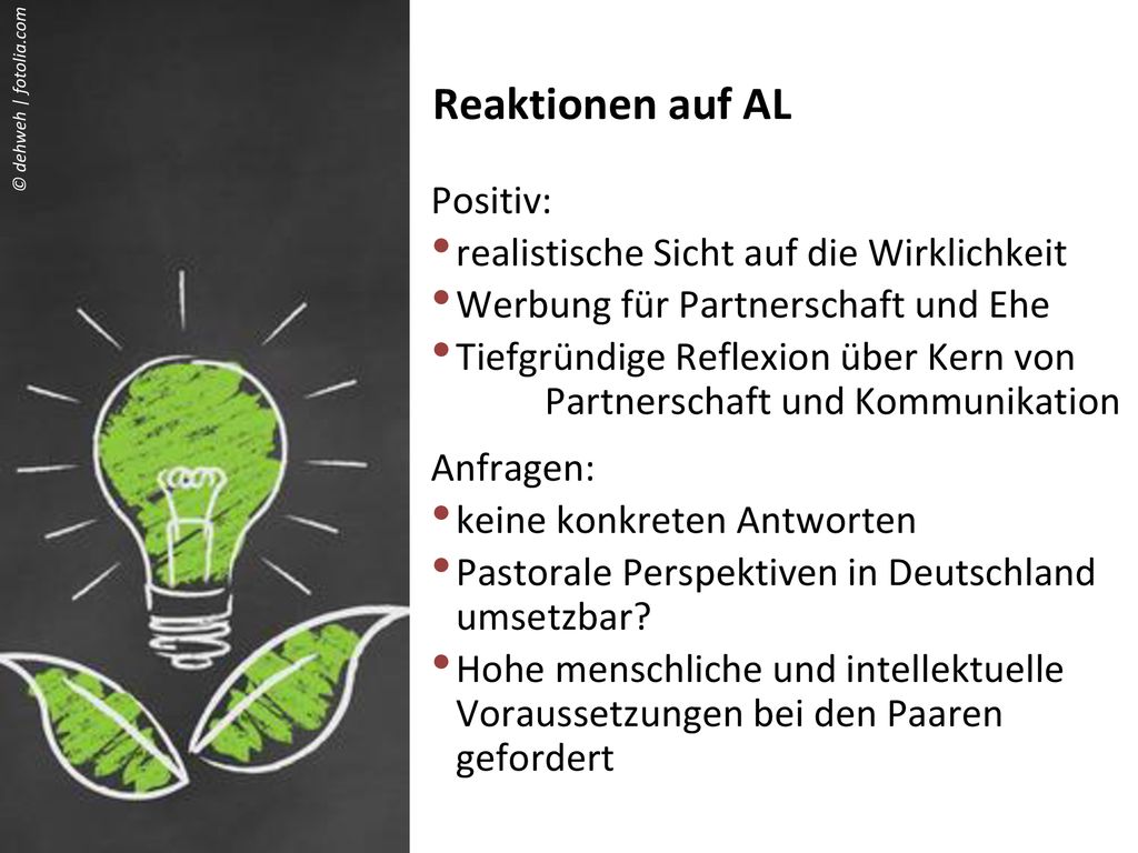 Reaktionen auf AL Positiv: realistische Sicht auf die Wirklichkeit