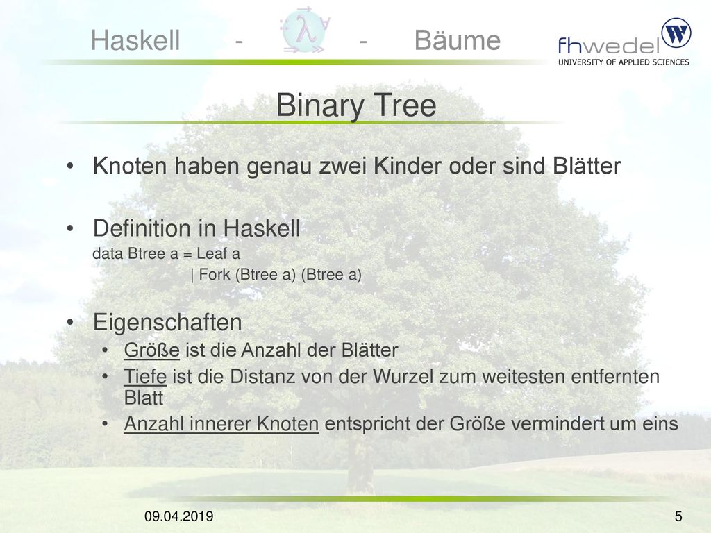 Binary Tree Knoten haben genau zwei Kinder oder sind Blätter