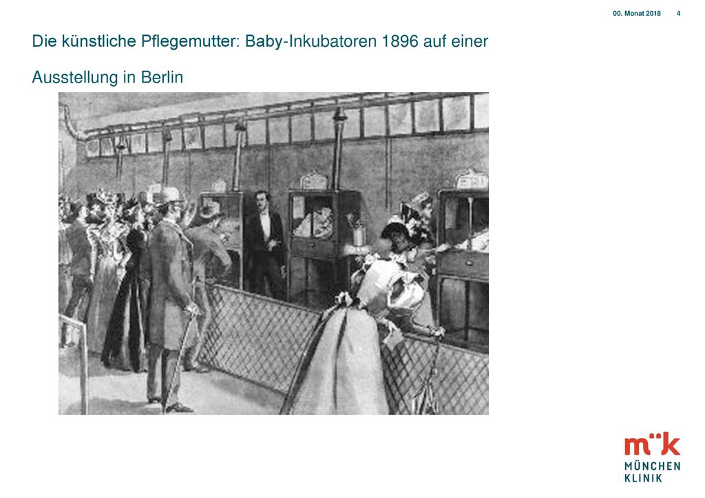 00. Monat 2018 Die künstliche Pflegemutter: Baby-Inkubatoren 1896 auf einer Ausstellung in Berlin