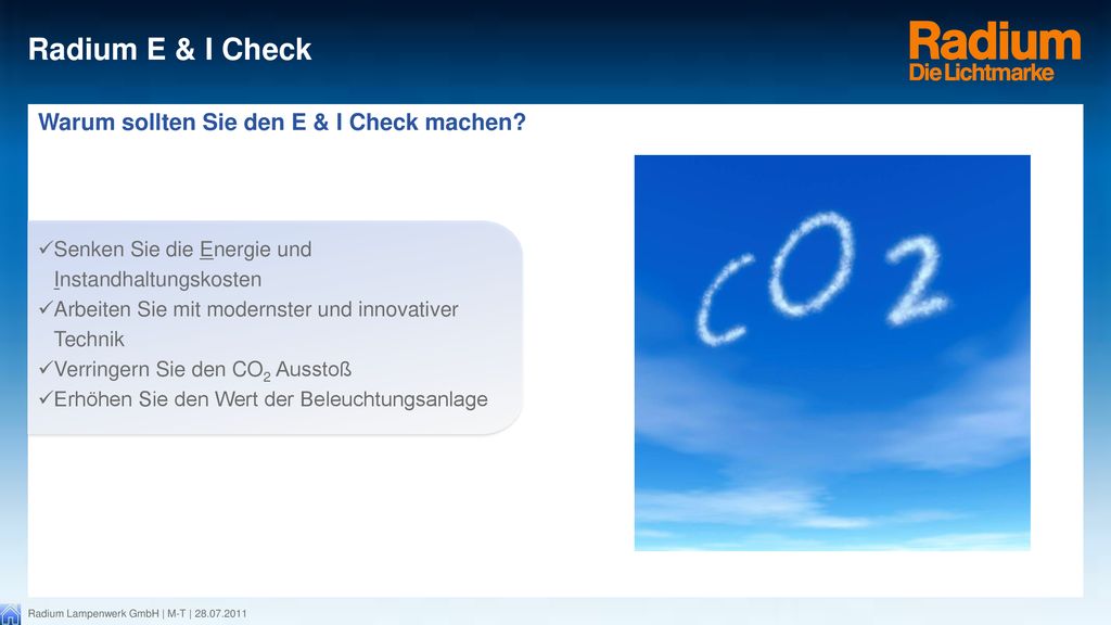 Radium E & I Check Warum sollten Sie den E & I Check machen