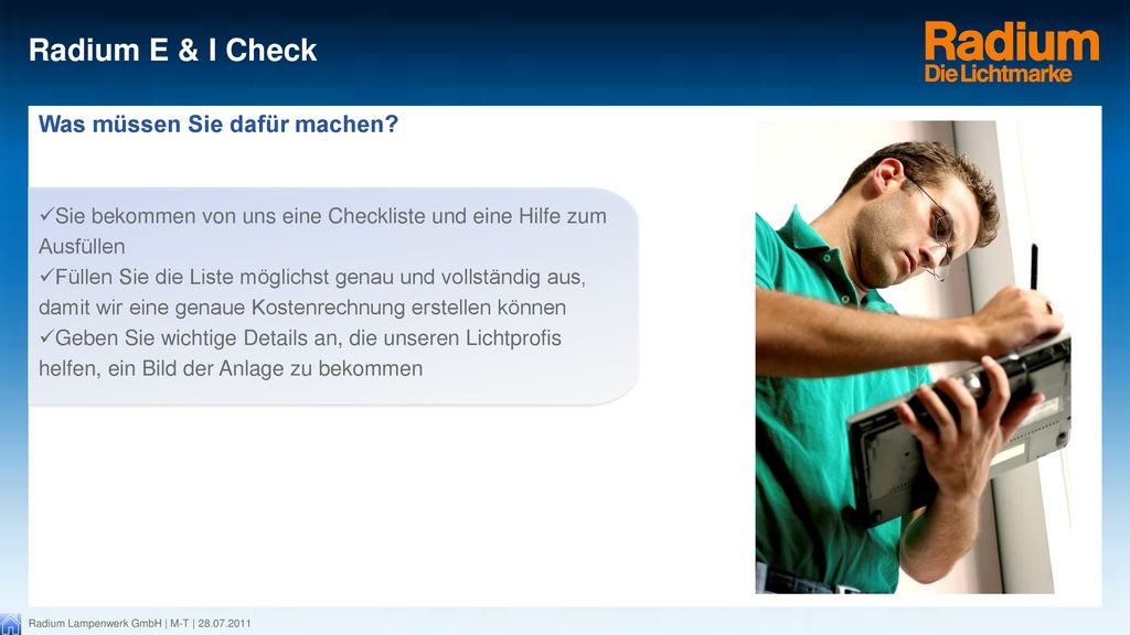 Radium E & I Check Was müssen Sie dafür machen