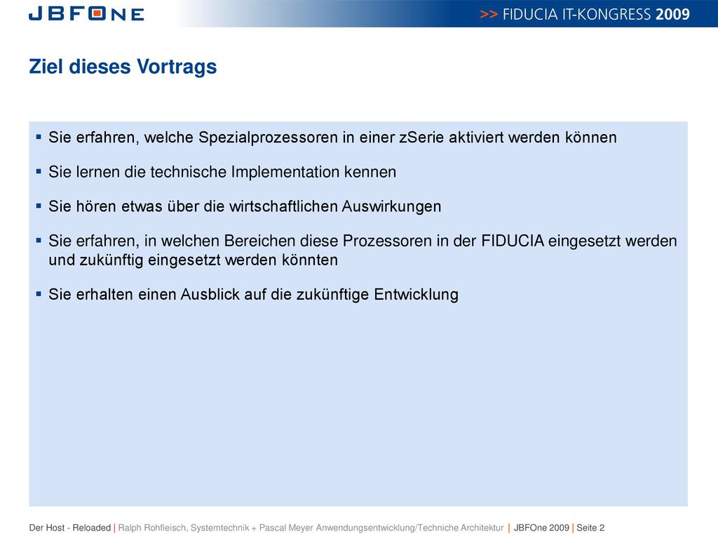 Ziel dieses Vortrags Sie erfahren, welche Spezialprozessoren in einer zSerie aktiviert werden können.
