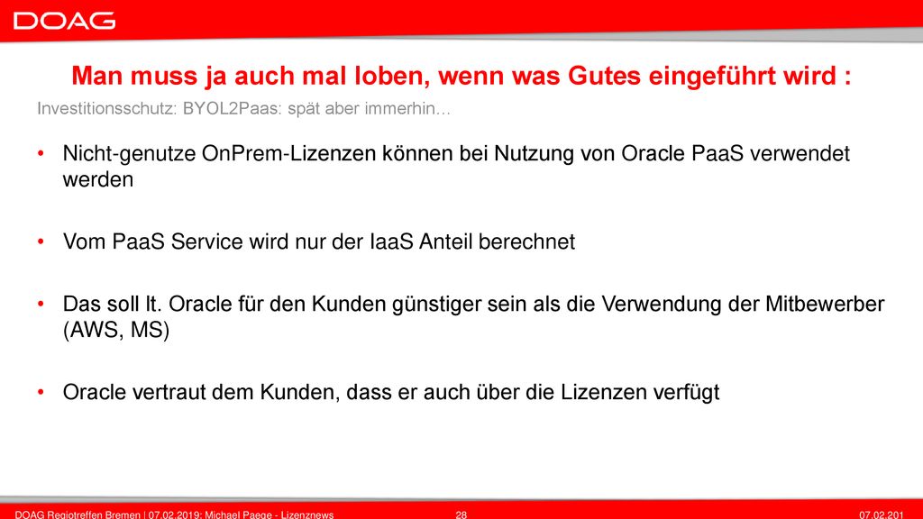 Man muss ja auch mal loben, wenn was Gutes eingeführt wird :
