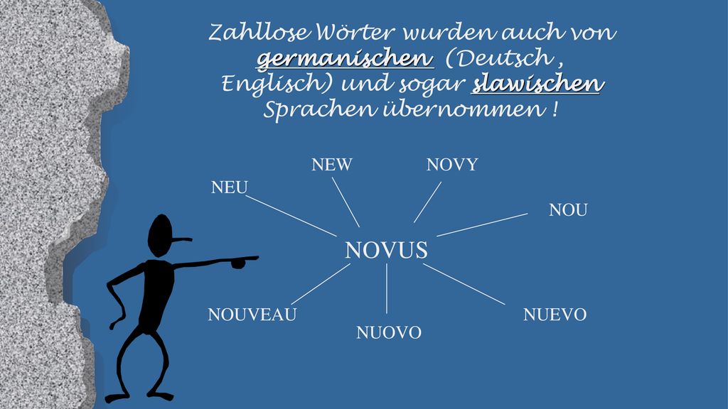 Zahllose Wörter wurden auch von germanischen (Deutsch , Englisch) und sogar slawischen Sprachen übernommen !