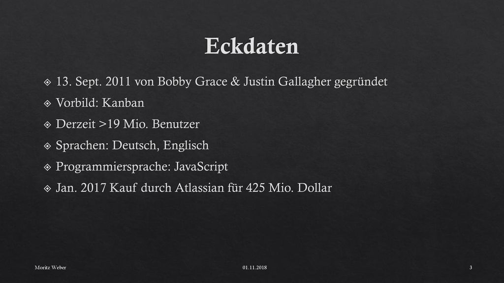 Eckdaten 13. Sept von Bobby Grace & Justin Gallagher gegründet