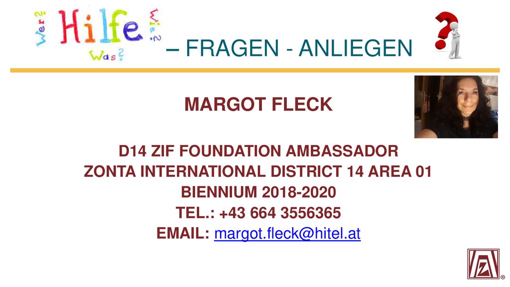 D14 ZIF FOUNDATION AMBASSADOR ZONTA International District 14 Area 01