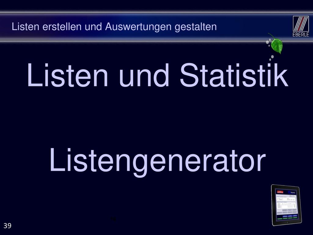 Listen erstellen und Auswertungen gestalten