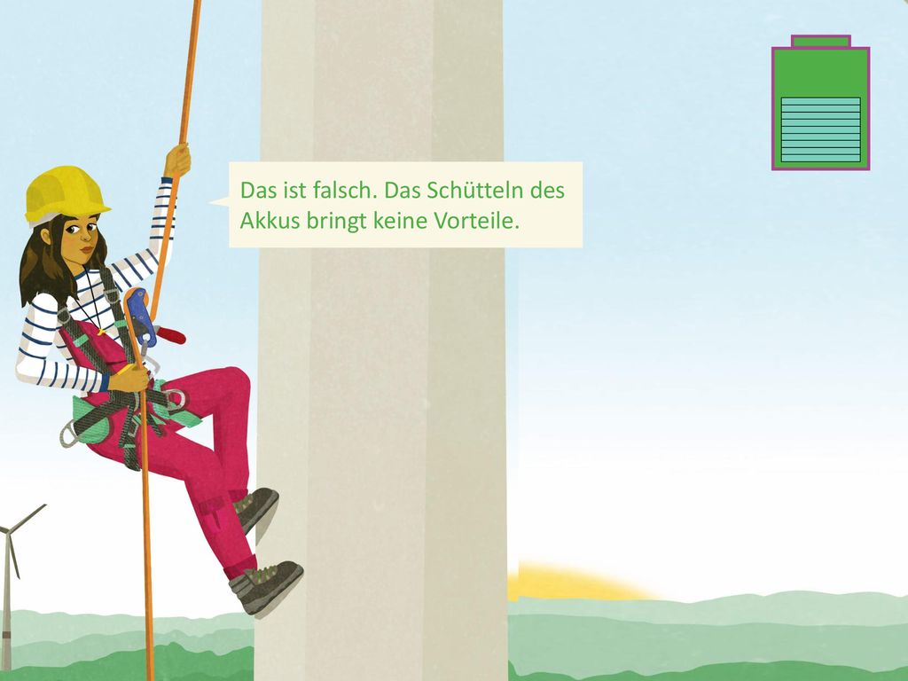 Das ist falsch. Das Schütteln des Akkus bringt keine Vorteile.