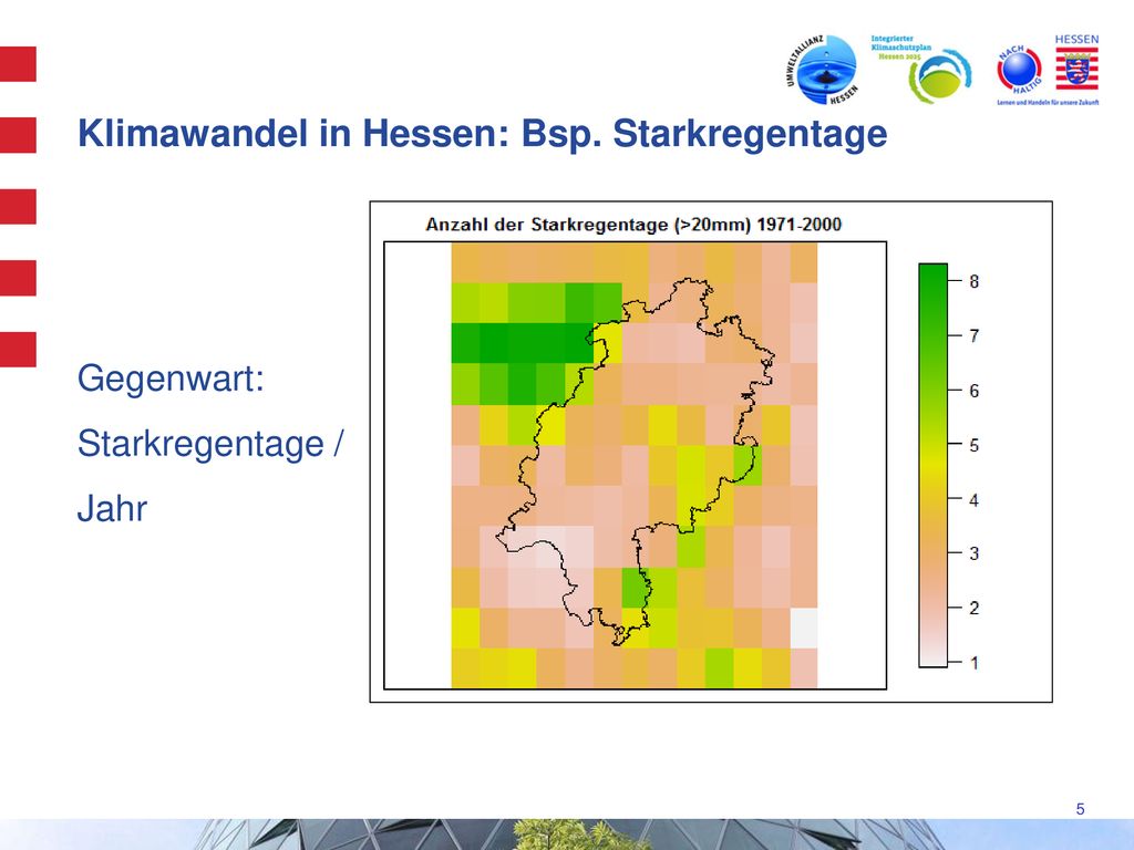 Klimawandel in Hessen: Bsp. Starkregentage