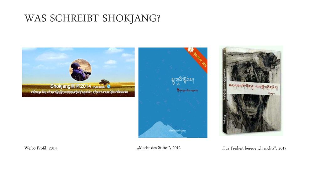 WAS SCHREIBT SHOKJANG Weibo-Profil, 2014 „Macht des Stiftes , 2012