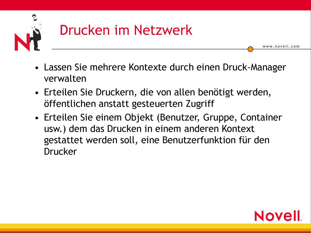 Drucken im Netzwerk Lassen Sie mehrere Kontexte durch einen Druck-Manager verwalten.
