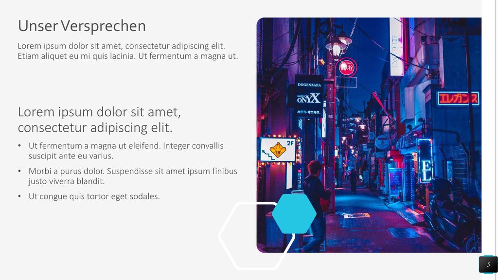 Unser Versprechen Lorem ipsum dolor sit amet, consectetur adipiscing elit. Etiam aliquet eu mi quis lacinia. Ut fermentum a magna ut.