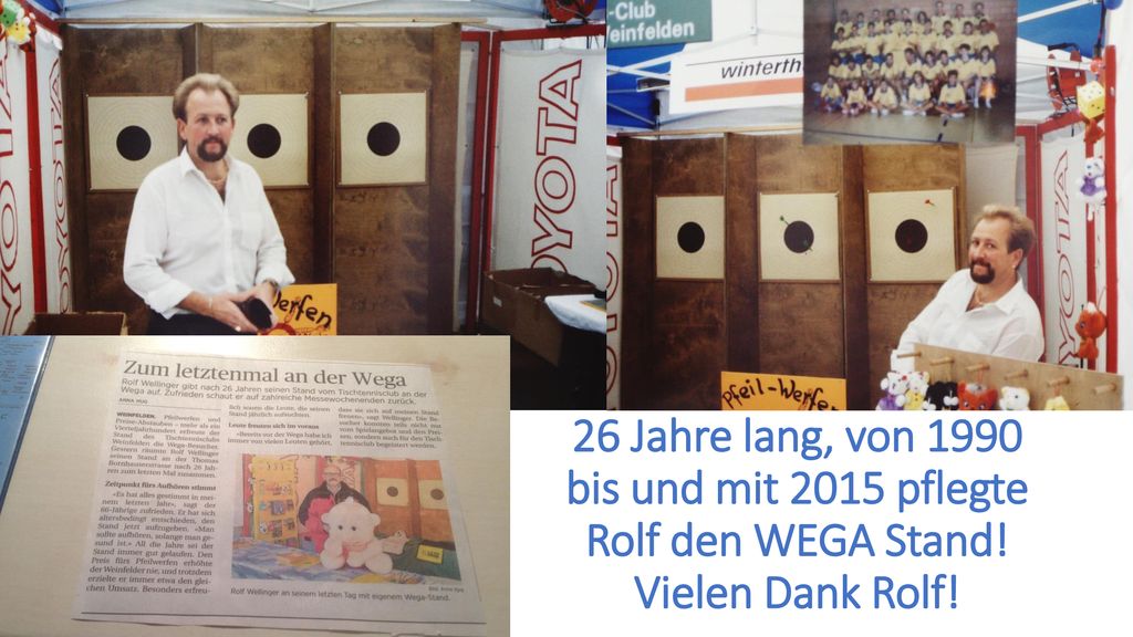 26 Jahre lang, von 1990 bis und mit 2015 pflegte Rolf den WEGA Stand!