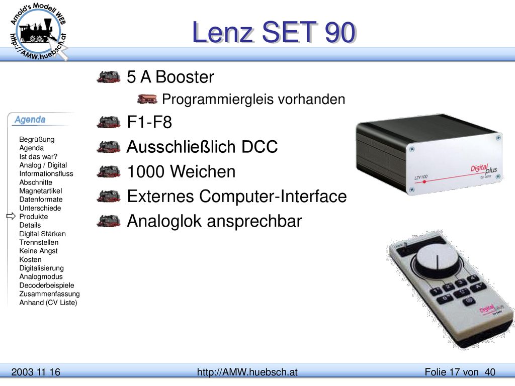 Lenz SET 90 5 A Booster F1-F8 Ausschließlich DCC 1000 Weichen