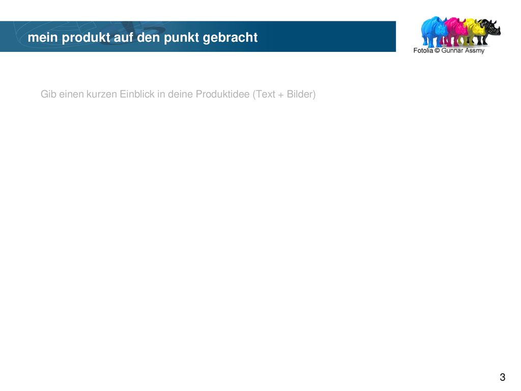 mein produkt auf den punkt gebracht