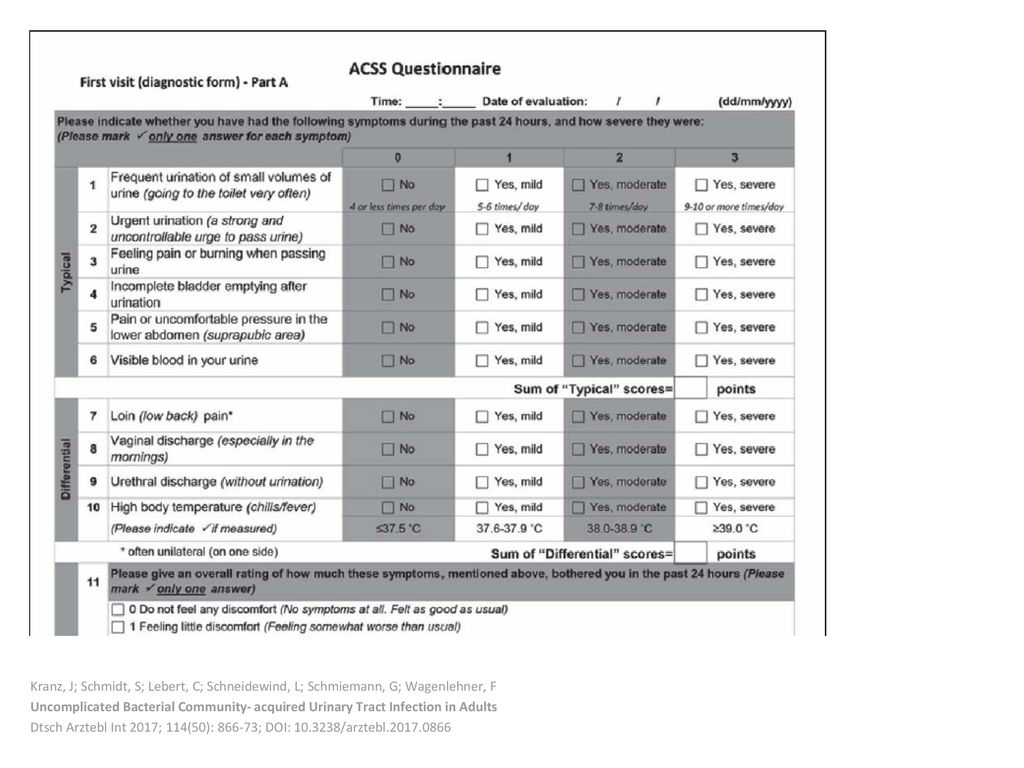 Kranz, J; Schmidt, S; Lebert, C; Schneidewind, L; Schmiemann, G; Wagenlehner, F