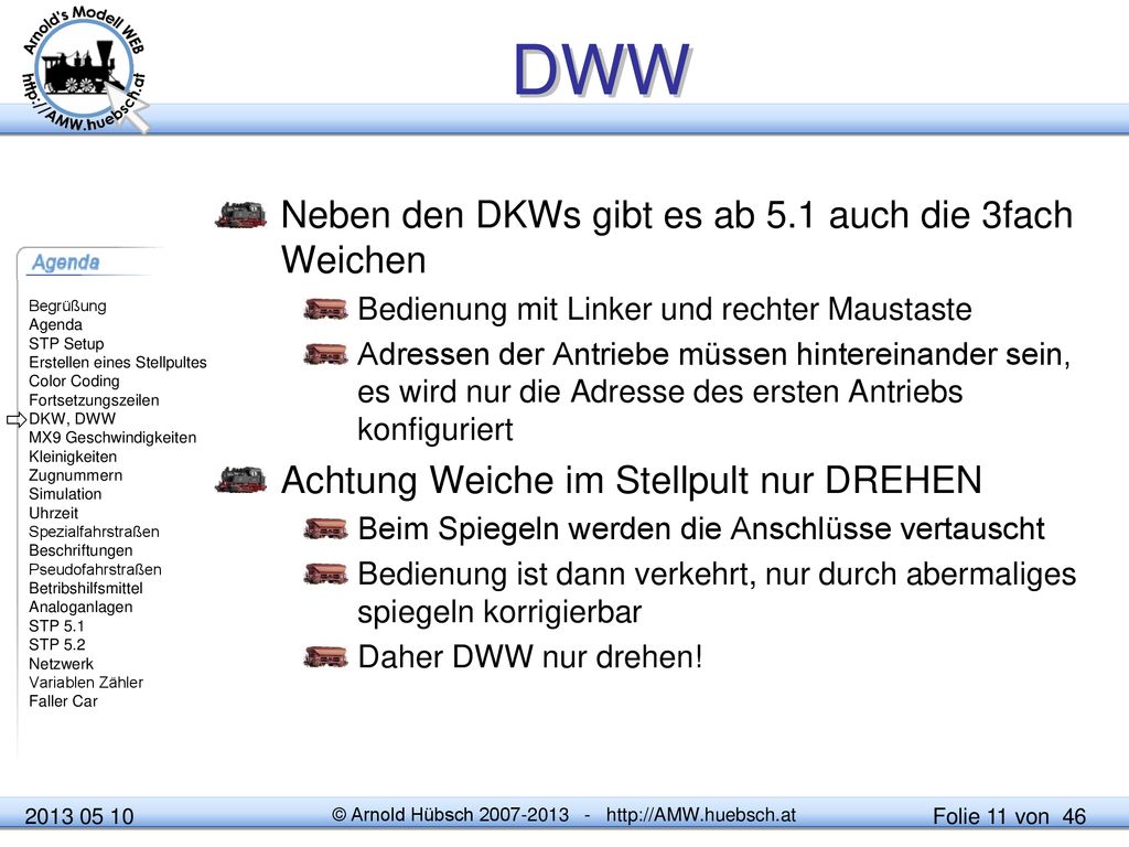 DWW Neben den DKWs gibt es ab 5.1 auch die 3fach Weichen