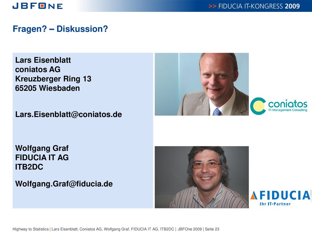 Fragen – Diskussion Lars Eisenblatt coniatos AG Kreuzberger Ring Wiesbaden.