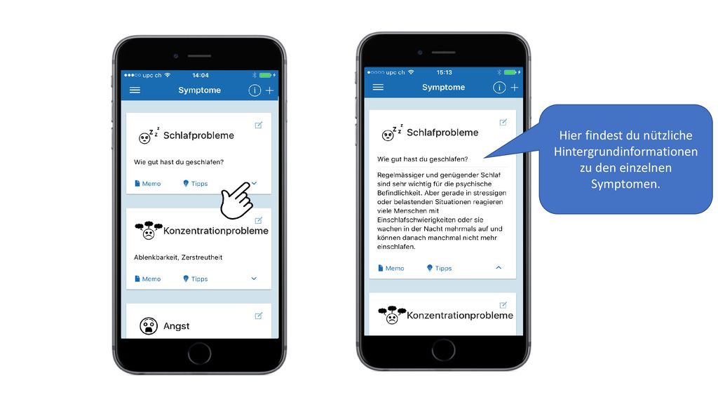 Hier findest du nützliche Hintergrundinformationen zu den einzelnen Symptomen.