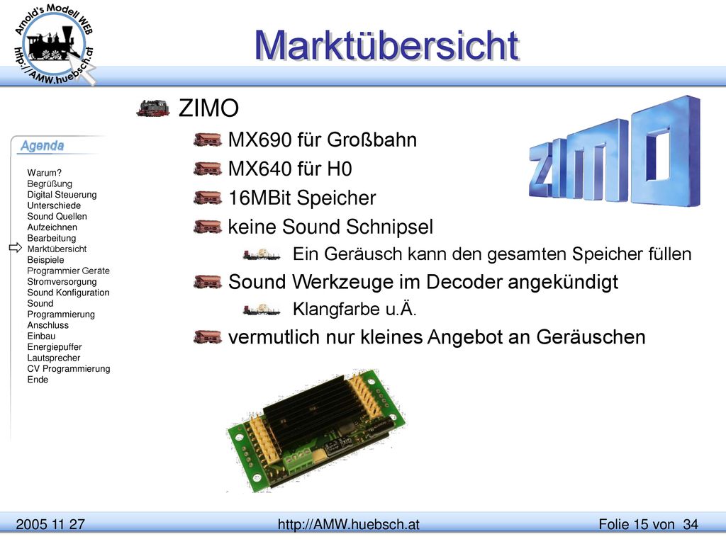 Marktübersicht ZIMO MX690 für Großbahn MX640 für H0 16MBit Speicher
