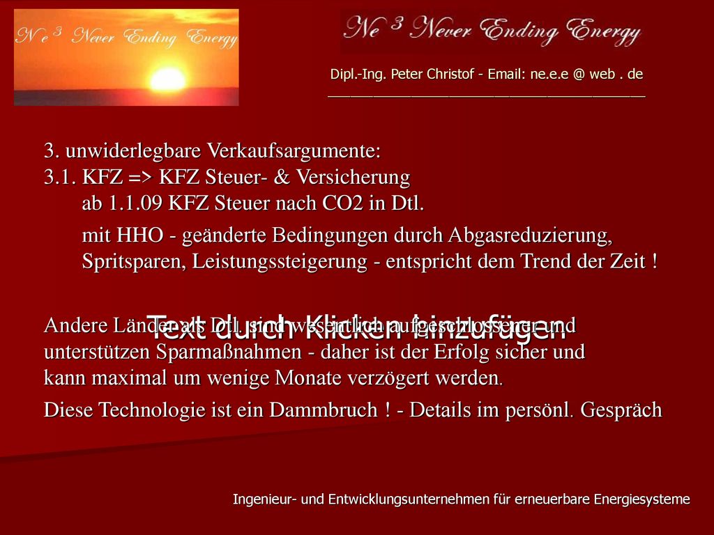 Diese Technologie ist ein Dammbruch ! - Details im persönl. Gespräch