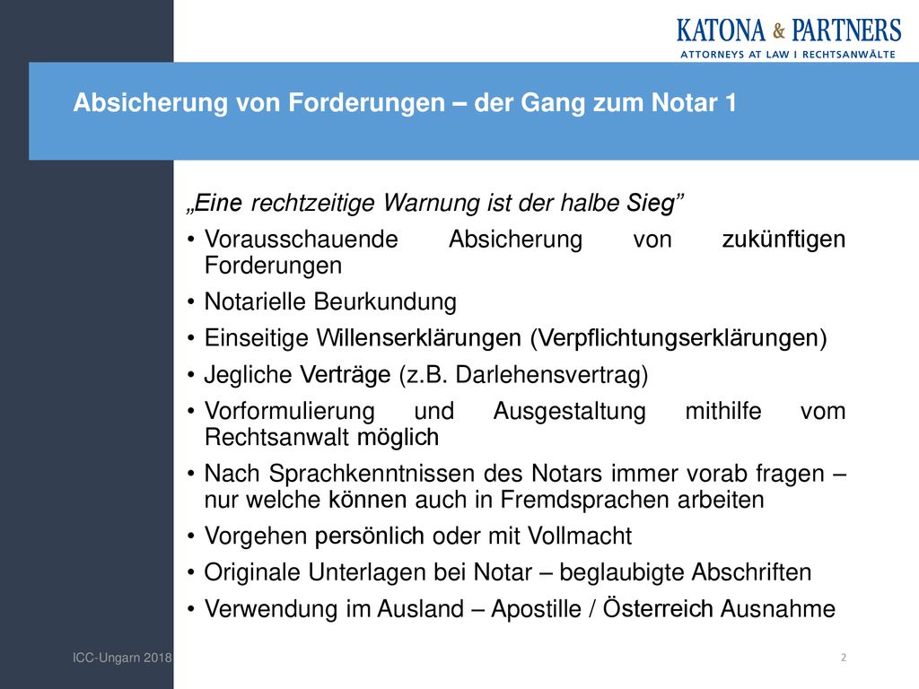 Absicherung von Forderungen – der Gang zum Notar 1