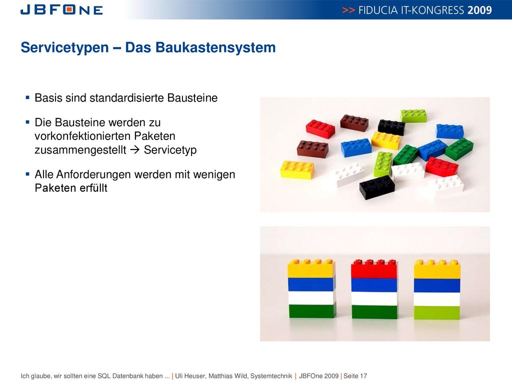 Servicetypen – Das Baukastensystem