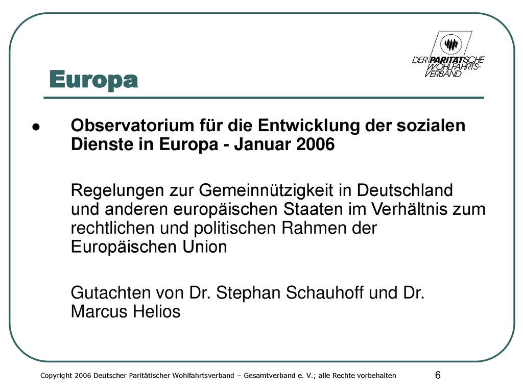 Europa Observatorium für die Entwicklung der sozialen Dienste in Europa - Januar