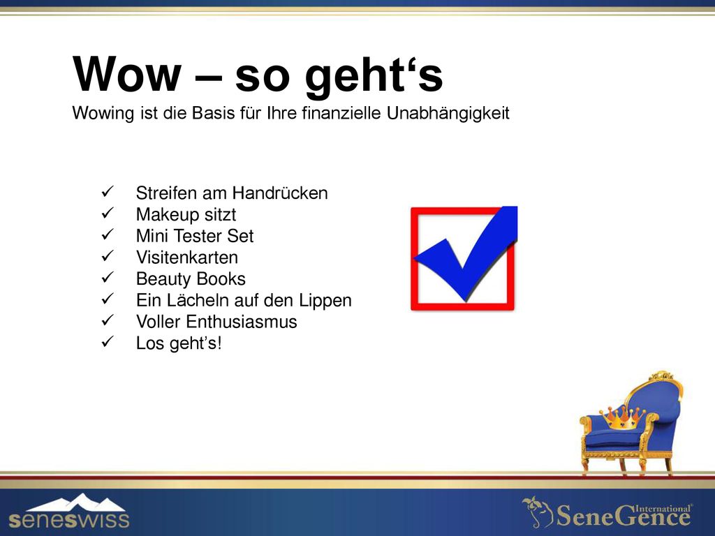 Wow – so geht‘s Wowing ist die Basis für Ihre finanzielle Unabhängigkeit