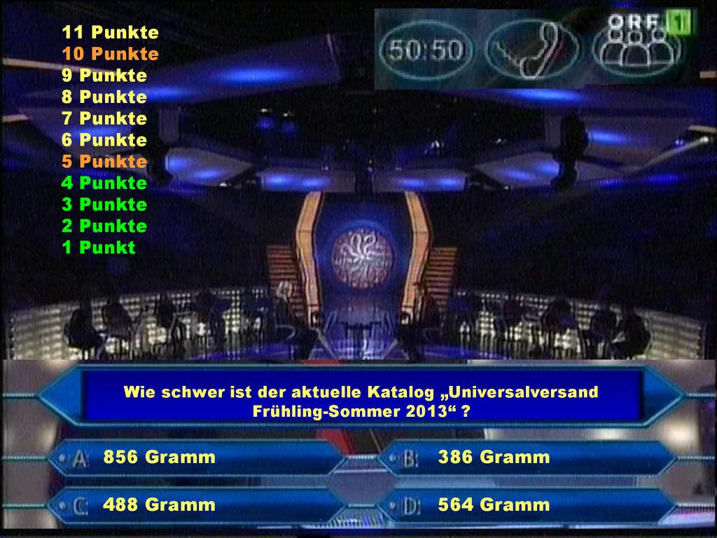 8 Punkte 7 Punkte 6 Punkte 5 Punkte 4 Punkte 3 Punkte 2 Punkte 1 Punkt