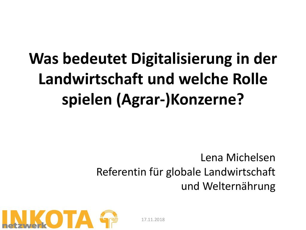 Was bedeutet Digitalisierung in der Landwirtschaft und welche Rolle spielen (Agrar-)Konzerne